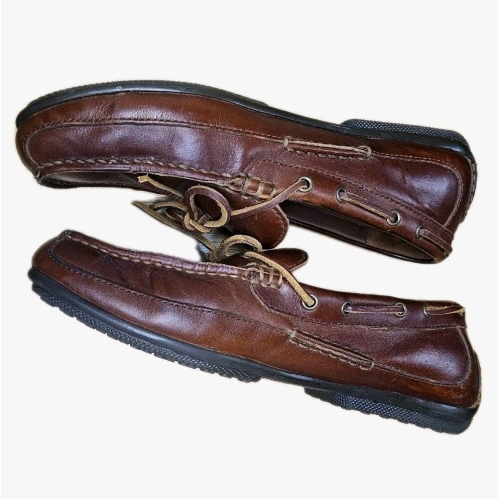 Polo Ralph Lauren Brown Leather Driving Shoes Moccasins Boat Loafers Men 9.5D - Picture 4 of 9